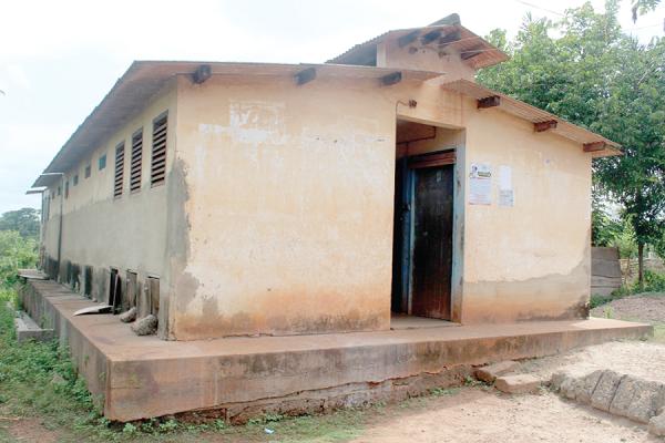 • The pan latrine facility at the junior staff quarters in Sunyani