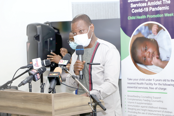  Dr Patrick Kuma-Aboagye, Director General of the Ghana Health Service, speaking at the event. Picture: EDNA SALVO-KOTEY