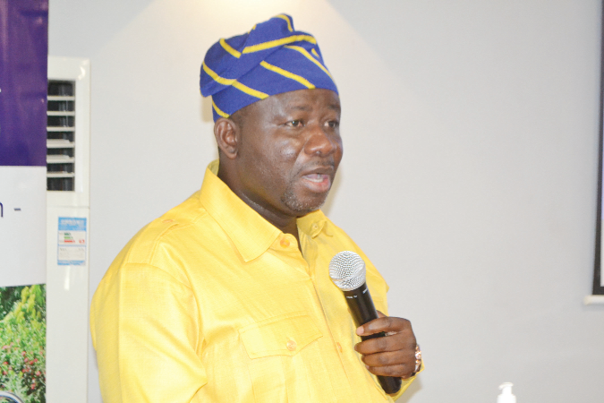 Mr Eric Nana Agyemang-Prempeh, Director General, NADMO, speaking at the meeting