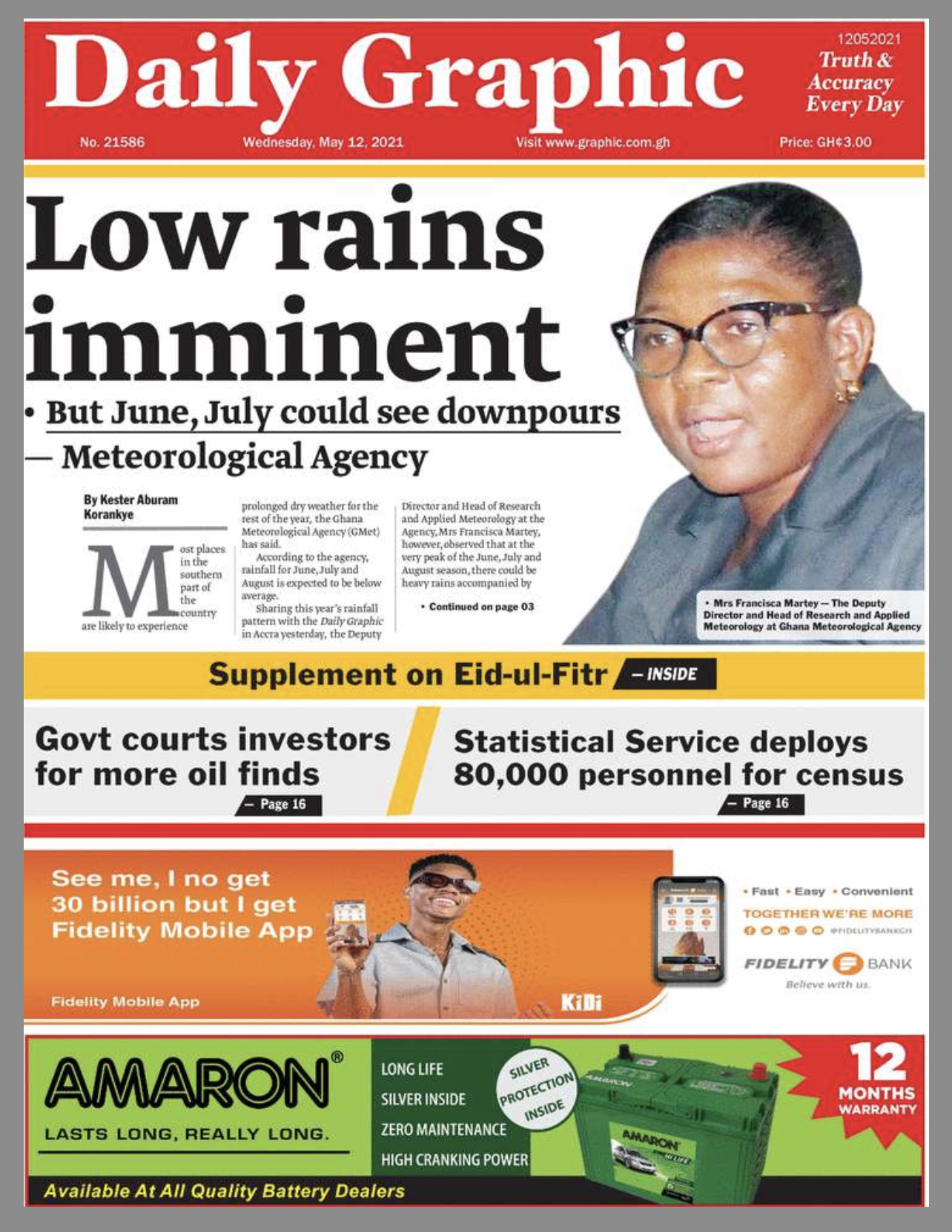 Daily Graphic May 12, 2021 front page 