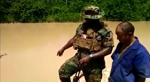 An officer of the Ghana Armed Forces making a passionate appeal for the extension of the operating caveat of Operation Halt to cover the seizure and destruction of all gold mining equipment within two kilometres radius of rivers instead of 100 metres.