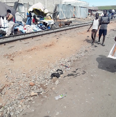 Some are doing brisk business along the rail line.