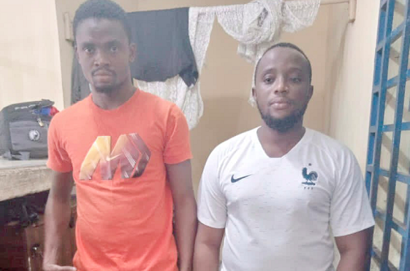 Nathaniel Ekow Anderson (right) and Patrick Semadebe 