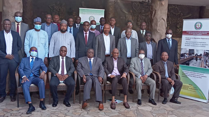 Leadership of ECOWAS energy institutions in a group photograph at their 7th meeting in Accra, Ghana.
