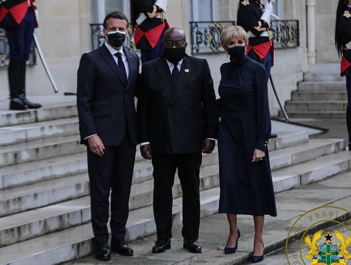 PHOTOS: Macron receives Akufo-Addo at Elysee Palace ahead of Summit