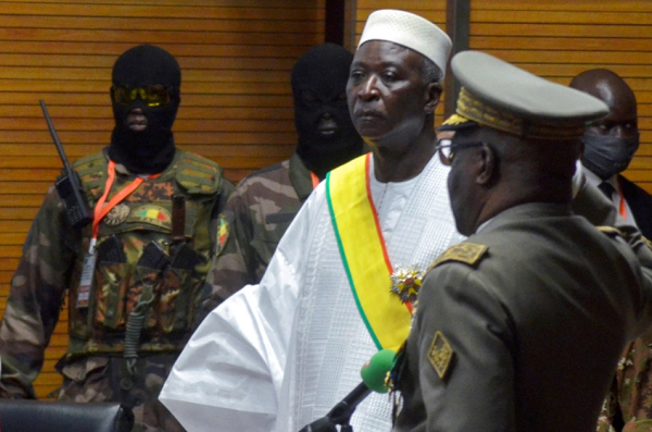 Bah Ndaw, Mali's interim president, at his Inauguration ceremony in Bamako, Mali, on September 25, 2020 [File: Amadou Keita/ Reuters]