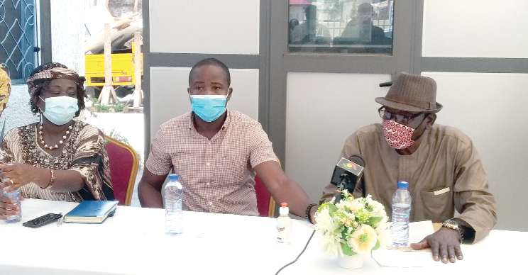 The Ayawaso Central MCE, Alhaji Mohammed Quaye (right), addressing the event