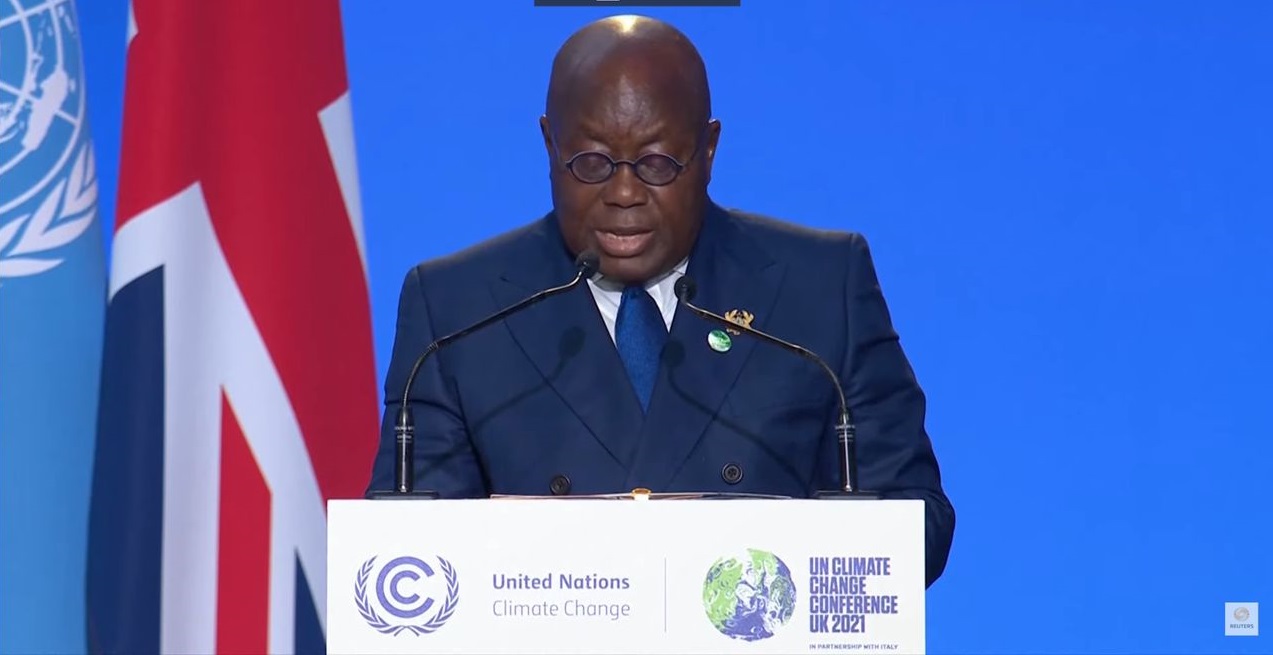 Akufo-Addo at COP26:  'We'll combat climate change, but protect Ghana's development as well'