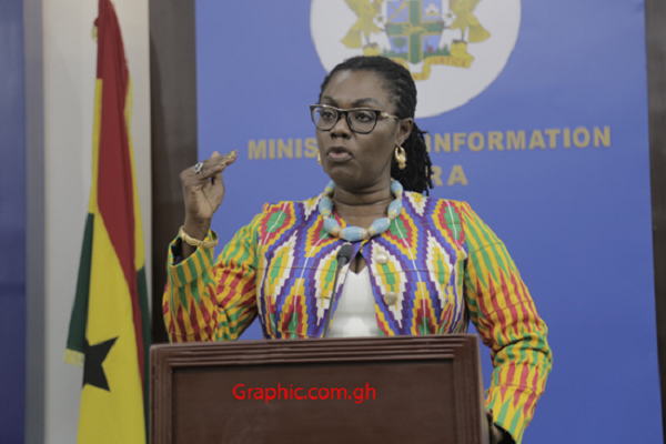 The Minister for Communications and Digitalization, Ursula Owusu-Ekuful