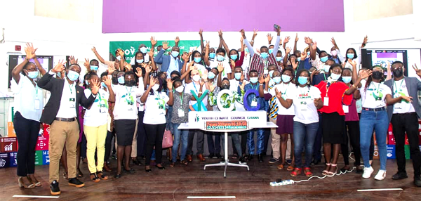 Youth delegates at the Ghana Local Conference of Youth on Climate Change