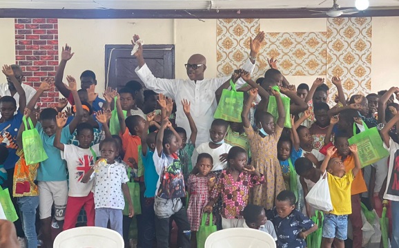 PHOTOS: Kojo Bonsu feasts with children at Osu Children's Home to mark birthday