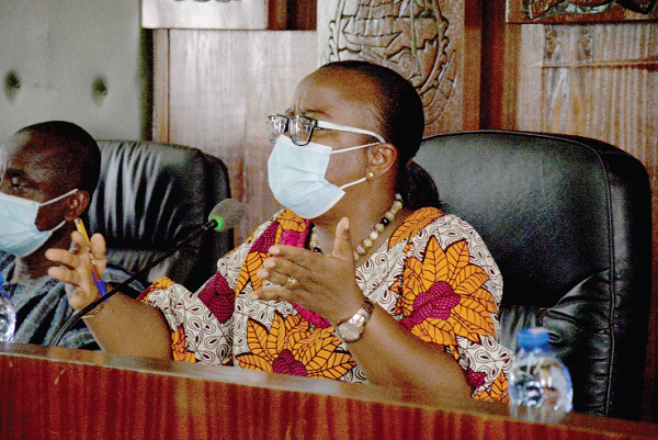 Mrs Agnes Teye-Cudjoe, Head of Public Affairs of WAEC, addressing journalists at the press conference