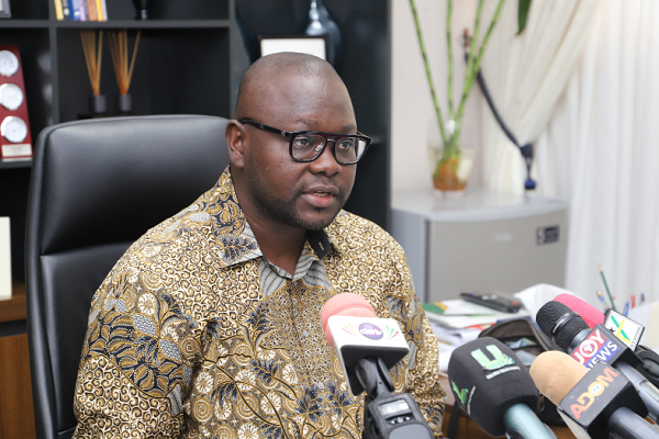 Mr Francis Asenso-Boakye, Minister of works and Housing, addressing the press conference in Accra