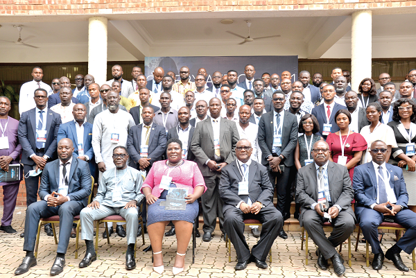 Prof. Emmanuel Nii Ashie Kotey (seated 4th from left), a Justice of the Supreme Court of Ghana, with the participants after the opening ceremony. Picture: ALBERTA MORTTY