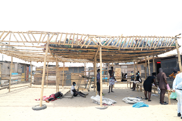 An ecofriendly bamboo tent. Picture. GABRIEL AHIABOR