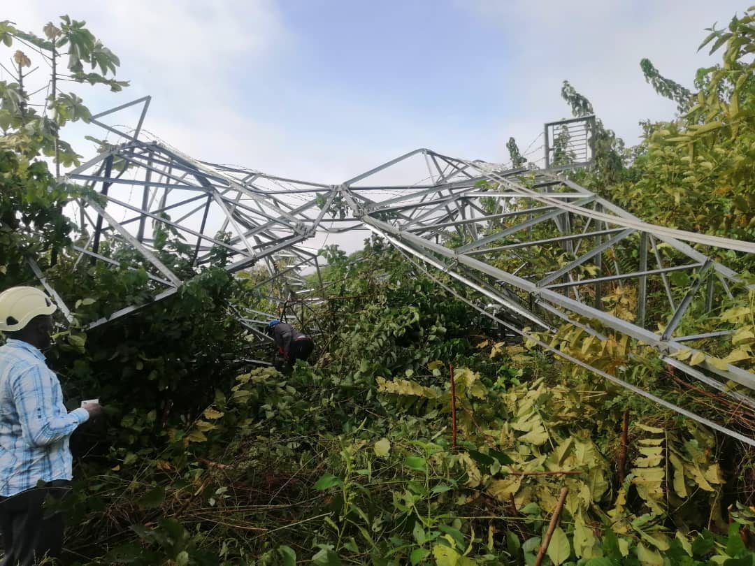 Communication mast collapses on GRIDCo towers near Bogoso; affects national power system
