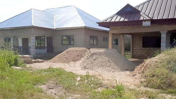 One of the houses built on the encroached land of the STU