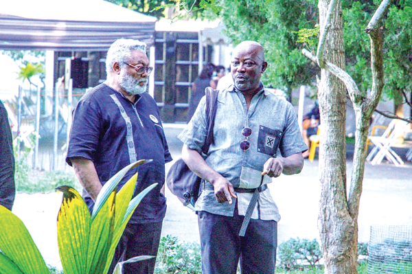 The late Jerry John Rawlings with the writer