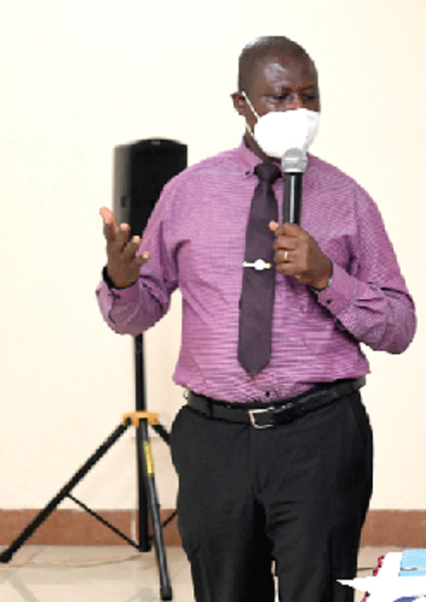 Dr Sam Adu-Kumi of the Environmental Protection Agency, addressing the meeting