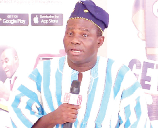 Mr Yidana Zakaria, North East Regional Minister, addressing the dialogue. Picture: DAVID PAA-KWASI ABLE