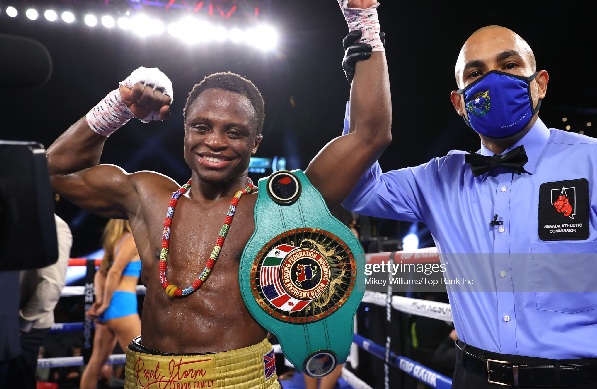Isaac Dogboe retained his NABF featherweight title after his narrow win