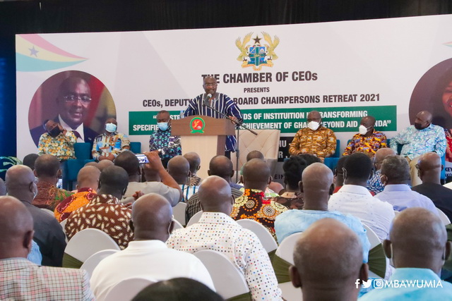 Vice President Dr. Mahamudu Bawumia seen here addressing the forum