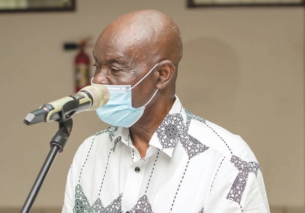 Mr Kosi Kedem, a former NDC Member of Parliament for Hohoe South and the Author of the book, speaking at the launch