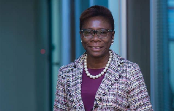 Vice-President of Newmont Ghana's Sustainability and External Relations, Mrs Adiki Q. Ayitevie.