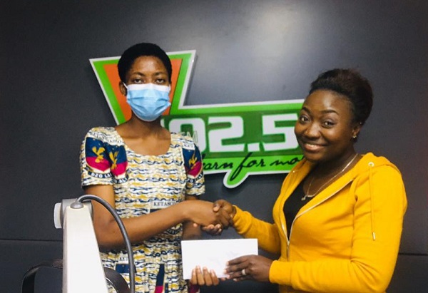 YFM gifts KETASCO’s Francisca Lamini GH₵2500