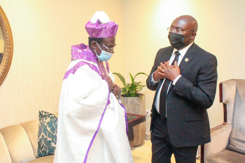 Prophet Nakoa Nazareth Ansah Jamson interacting with Dr Mahamudu Bawumia, Vice-President of Ghana