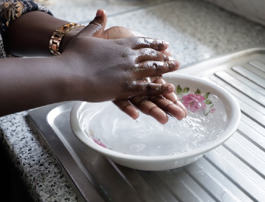 Washing hands in a basin with standing water is not advisable as the germs you want to wash off stay in the bowlWashing hands in a basin with standing water is not advisable as the germs you want to wash off stay in the bowl