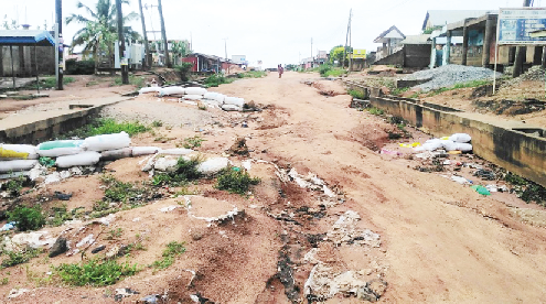 Some portions of the bad road