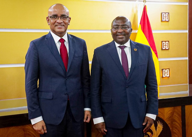 Vice President Dr. Mahamudu Bawumia and Vice President of the Co-operative Republic of Guyana, Bharrat Jagdeo