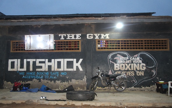 The entrance of The Gym in Accra