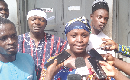  Ms. Janet Odoi Paintsil, DCE for Agona East, speaking to the media after her confirmation