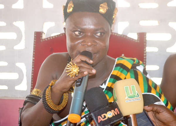  Nana Osompah Nyamekye II addressing the press conference