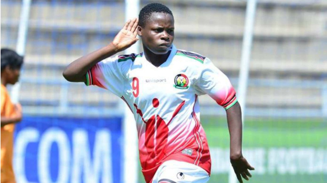 Neddy Atieno was among Kenya's scorers against South Sudan. She leads the qualifiers scorers' chart with six goals.