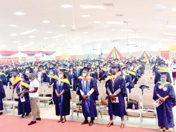 A section of the graduands at the ceremony
