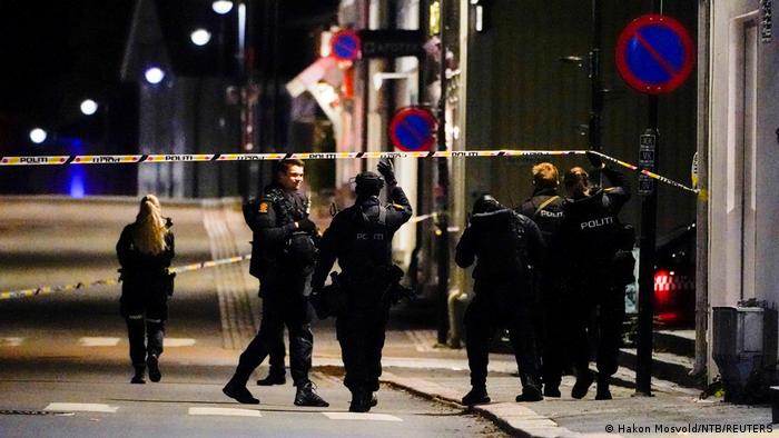 Police have cordoned off large parts of the town