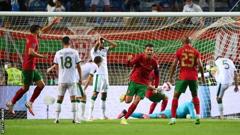 Cristiano Ronaldo has scored 28 headers for Portugal, including his two against the Irish