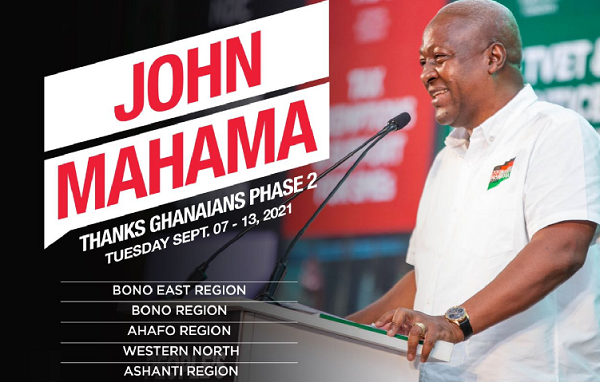John Mahama takes 'Thank You Tour' to middle belt of the country