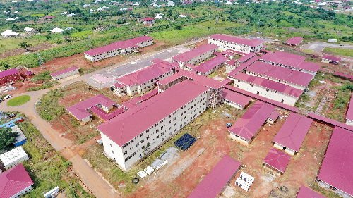An aerial view of the 500-bed Military Hospital at Afari in Kumasi