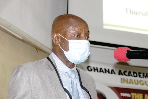 Professor Gabriel Ayum Teye (inset), Vice-Chancellor of the UDS, addressing the participants. Picture: ESTHER ADJEI