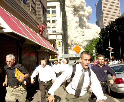 Fleeing residents of New York during the September 2011 terrorist attacts