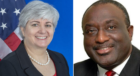 Mrs Stephanie S. Sullivan — US Ambassador to Ghana & Mr Alan Kyerematen— Minister of Trade and Industry