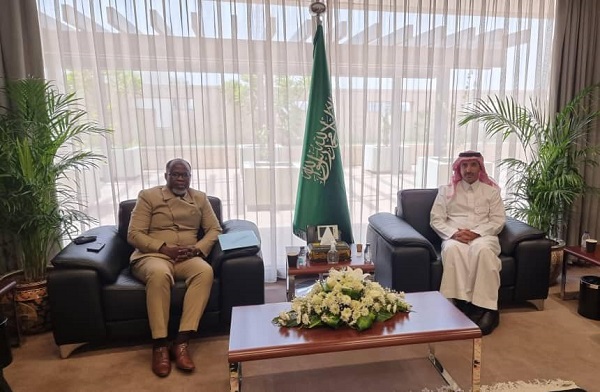 Alhaji Mohammed Habib Tijani, Ghana’s Ambassador to Saudi Arabia and Sultan bin Abdul Rahman Al-Marshad, CEO of Saudi Fund for Development.