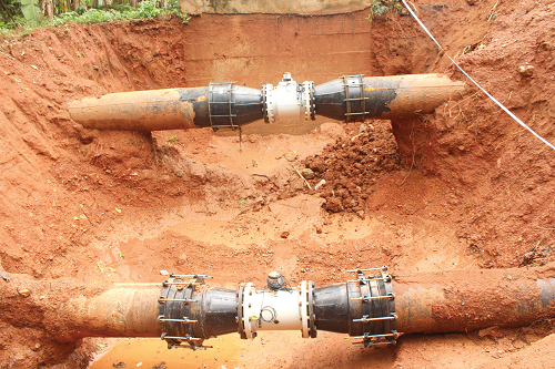 Some pipelines with replaced valves