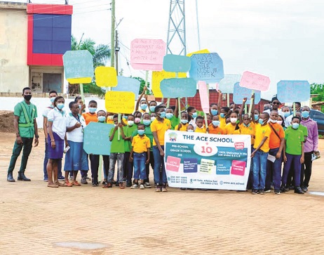 Ace School pupils embark on covid-19 sensitisation exercise 