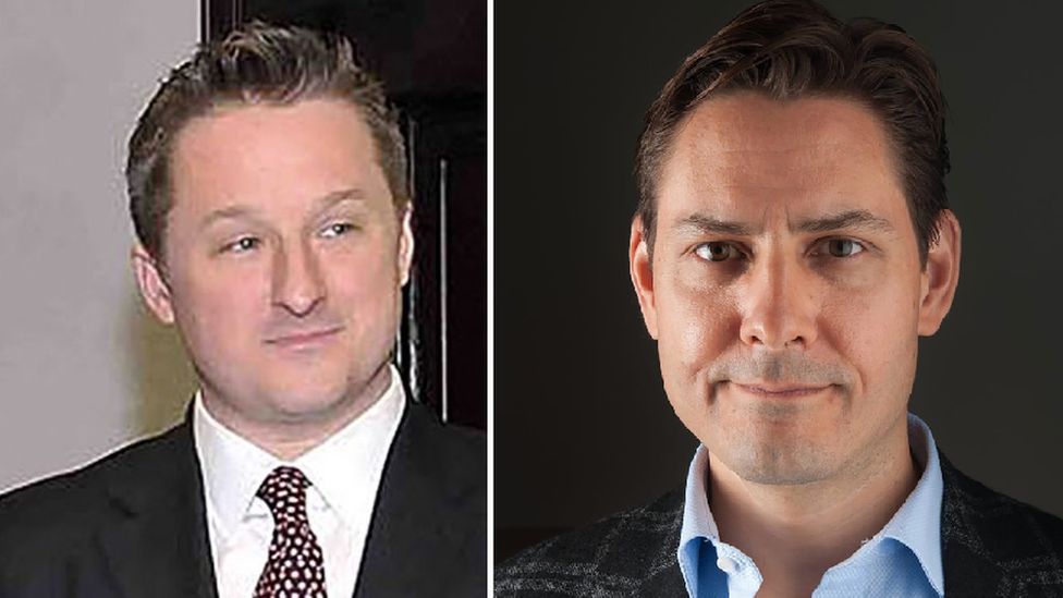 Michael Kovrig (r) and Michael Spavor have been held since 2018