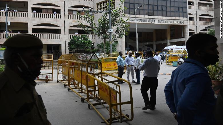 The incident took place at Rohini district court in New Delhi on Friday.